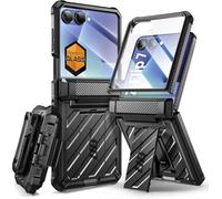 SUPCASE for Samsung Galaxy Z Flip 8 Case with 360 Rotating Belt Clip, Black | Built-in Kickstand, Front Screen Protector, Hinge Protection,Full Body Military-Grade Protection,Anti-Slip,Unicorn Beetle Pro