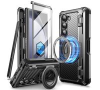 SUPCASE for Samsung Galaxy Z Fold 6 Case with S Pen Holder (Unicorn Beetle Pro Mag), [Support MagSafe] [Built-in Tempered Glass Screen Protector & Stand] Magnetic Protective Phone Case (Black)