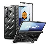 SUPCASE for Samsung Galaxy Z Fold 7 Case with Built-in Kickstand, Black | Built-in Tempered Glass Screen Protector, Hinge Coverage, Military-Grade Protection, Full-Body Heavy-Duty, Unicorn Beetle Pro