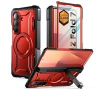 SUPCASE for Samsung Galaxy Z Fold 7 Case with Kickstand (UB Grip), [Compatible with MagSafe] [Built-in Tempered Glass Screen Protector] [Hinge Coverage] Military-Grade Protection Phone Case (Ruddy)