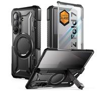 SUPCASE for Samsung Galaxy Z Fold 7 Case with Kickstand (UB Grip), [Compatible with MagSafe] [Built-in Tempered Glass Screen Protector] [Hinge Coverage] Military-Grade Protection Phone Case (Black)
