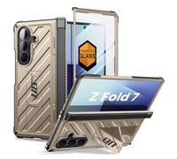 SUPCASE for Samsung Galaxy Z Fold 7 Case with Kickstand (UB Pro), [Built-in Tempered Glass Screen Protector] [Hinge Coverage] [Military-Grade Protection] Full-Body Heavy-Duty Phone Case (Desert)