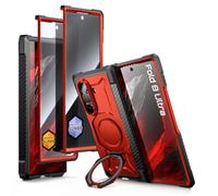SUPCASE for Samsung Galaxy Z Fold 8 Ultra Case with Screen Protectors HD & Privacy (UB Grip), [Compatible with MagSafe] [Built-in Stand] [Hinge Coverage] Military-Grade Protection Phone Case, Ruddy