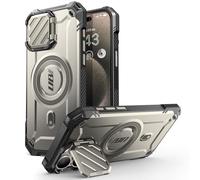 SUPCASE iPhone 15 Pro 6.1 Heavy Duty Protective Case [mag XT] Compatible with MagSafe and Shockproof Camera Stand for iPhone 15 Pro (Igray)