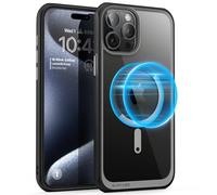 SUPCASE Magnetic Case for iPhone 15 Pro Max 6.7 Inch [UB mag] Back Clear Slim Case Compatible with MagSafe Accessories for iPhone 15 Pro Max Black