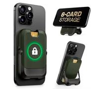 SUPCASE MagSafe Wallet with Stand, Magnetic Wallet [Hold 5 Cards] Adjustable Holder [RFID Blocking] Mobile Phone Stand Credit Card Holder Tripod for iPhone 17/16/15/14/13/12 Series, Btgreen