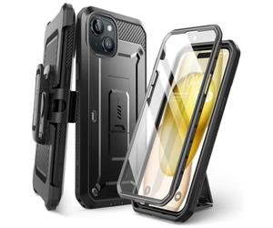 SupCase Outdoor Case for iPhone 15 Plus (6.7 Inch) Mobile Phone Case 360 Degree Case Bumper Protective Cover [Unicorn Beetle Pro] with Screen Protector 2023 Edition, Black