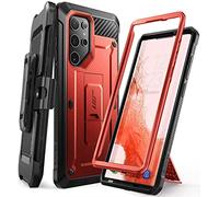 Supcase Outdoor Case for Samsung Galaxy S22 Ultra (6.8 Inches) 5G Mobile Phone Bumper Case Rugged Protective Cover [Unicorn Beetle Pro] without Screen Protector with Belt Clip and Stand (Red)