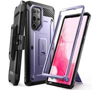 Supcase Outdoor Case for Samsung Galaxy S22 Ultra (6.8 Inches) 5G Mobile Phone Case Bumper Case Rugged Protective Cover [Unicorn Beetle Pro] without Screen Protector with Belt Clip and Stand (Purple)