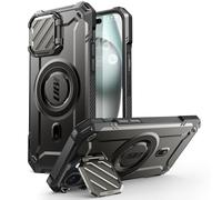 SUPCASE UB Mag XT for iPhone 13/iPhone 14 (6.1 inch) with Camera Cover, [Compatible with MagSafe] Heavy Duty Rugged Case with Built-in Kickstand (Black)