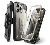 SUPCASE Unicorn Beetle Pro Case for iPhone 15 Pro Max 6.7", Built-in Screen Protector & Kickstand & Belt-Clip Heavy Duty Rugged Case (TiGray)
