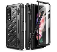 SUPCASE Unicorn Beetle Pro Full-Body Dual Layer Rugged Kickstand Case for 6.2-Inch Samsung Galaxy Z Fold 3 5G (2021), Thermoplastic Polyurethane, Built-in Screen Protector, Black