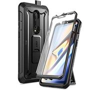 SUPCASE Unicorn Beetle Pro Series Full-Body Rugged Holster Kickstand Case with Built-in Screen Protector Case for OnePlus 7 Pro, Black
