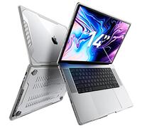 SupCase Unicorn Beetle Series Case for MacBook Pro 14 Inch (2021) A2442 M1 Pro / M1 Max, Bumper Case Shockproof Protective Hard Shell Cover for MacBook Pro 14 Inch with Touch ID (Clear)