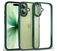 Supdeal Shockproof Clear Case for iPhone 17, [Not Yellowing] [10FT Military Drop Protection] Hard Clear Back Four Corner Airbags Drop Protection Phone Cover, 6.3 inch, Green