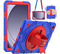 TECHGEAR SUPE Case fits Samsung Galaxy Tab A9 Plus 11" (SM-X210 / SM-X215) Tough Rugged HEAVY DUTY Shockproof Fun Case for Kids Boys Girls with 360 Rotating Stand, Hand Strap & Shoulder Strap