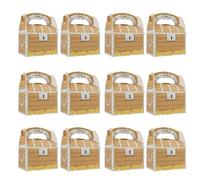 Supecesorio Pirate Treasure Party Favor Boxes, 12PCS Children's Birthday Gift Bags, Candy Goodie for Pirate Parties Gift Birthday Decorations Supplies, for Halloween Treasure Hunt Game, 7 x 7 x 11 cm