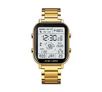 SUPENG Compatible WithSKMEI Fashion Watch Astronaut Electronic LED Digital Watch Stopwatch Compatible With Men Alarm Waterproof Luminous Multifunctional Clock (Color : Gold)