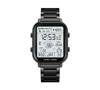 SUPENG Compatible WithSKMEI Fashion Watch Astronaut Electronic LED Digital Watch Stopwatch Compatible With Men Alarm Waterproof Luminous Multifunctional Clock (Color : Black)