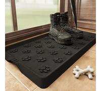 SUPENUIN Paw Pattern Boot Tray for Entryway Waterproof Rubber Mats for Dogs Multipurpose Shoe Mat Tray for Entryway Indoor Outdoor Multi Use Catch All Trays Shoe Storage 16x27.5 Inches