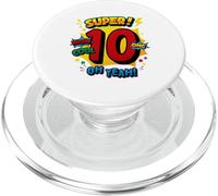 Super 10th Birthday Comic Pop Art Wow Cool OMG Oh Yeah Kids PopSockets PopGrip for MagSafe