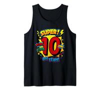 Super 10th Birthday Comic Pop Art Wow Cool OMG Oh Yeah Kids Tank Top