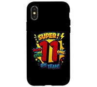 Super 11th Birthday Comic Pop Art Wow Cool OMG Oh Yeah Kids Case for iPhone X/XS