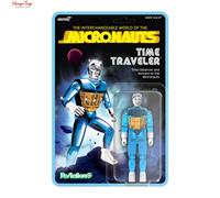 Super7 Reaction+ Micronauts Time Traveler (Translucent Blue) - 4" Micronauts Action Figure with Accessories - Classic Sci-Fi Collectibles and Retro Toys