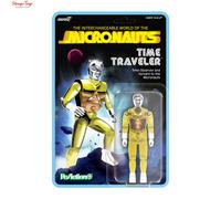 Super7 Reaction+ Micronauts Time Traveler (Translucent Yellow) - 4" Micronauts Action Figure with Accessories - Classic Cartoon Collectibles and Retro Toys