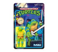 SUPER 7 TEENAGE MUTANT NINJA TURTLES REACTION FIGURE LEONARDO 10 CM
