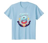 Super 8 Space Adventure Birthday Blast for Kids T-Shirt, Kids, Baby Blue, 6 Years