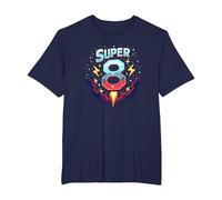 Super 8 Space Adventure Birthday Blast for Kids T-Shirt, Men's Big and Tall, Navy, 3X Tall