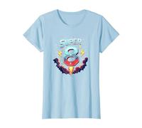 Super 8 Space Adventure Birthday Blast for Kids T-Shirt, Women, Baby Blue, S