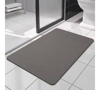 Super Absorbent Bath Mat Non Slip Anti Mould Quick-Drying Bathroom Mat Kitchen Door Mat (Dark Beige, 60x150cm)