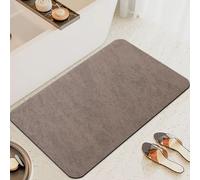 Super absorbent bath mat thin bath mats for bathroom,Non Slip Quick Dry bathroom mat,rubber bathroom mat Bath Rugs,Fast Drying shower mats for bathroom floor,Washable Bathtub mat,15.7x23.6Coffee