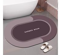 Super Absorbent Diatomaceous Bath Mat 50x80cm, Non-Slip Bathroom Rug for Home, Kitchen & Bedroom, Quick-Dry, Purple Color, Ideal for Modern Interiors