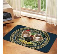 Super Absorbent Dog Food Mat, Country Style Farm Animals Pet Feeding Mat for Food and Water Bowls Non-Slip Waterproof Placement Pad for Floors Quick Dry Water Dispenser Mat for Dogs Puppy Cats