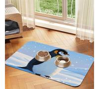 Super Absorbent Dog Food Mat, Cute Bird Pet Feeding Mat for Food and Water Bowls Non-Slip Waterproof Placement Pad for Floors Quick Dry Water Dispenser Mat for Dogs Puppy Cats