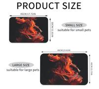 Super Absorbent Dog Food Mat, Fire Dancer Pet Feeding Mat for Food and Water Bowls Non-Slip Waterproof Placement Pad for Floors Quick Dry Water Dispenser Mat for Dogs Puppy Cats