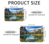 Super Absorbent Dog Food Mat, Mountain Lakes Pet Feeding Mat for Food and Water Bowls Non-Slip Waterproof Placement Pad for Floors Quick Dry Water Dispenser Mat for Dogs Puppy Cats