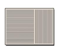 Super Absorbent Drying Mat for Kitchen Counter, Quick Dry, Easy to Clean, Beige & Grey Stripes Coffee Machine Accessories, Draining Board Mat 30x40cm