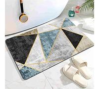 Super Absorbent Floor Mat, (80x150cm) Bathmat, Bath Mats for Bathroom, Non-Slip Rug Bathroom Floor Mats Carpet, Washable Quick Dry Bath Mat for Shower Tub, Bathroom, Kitchen, Bedroom, Doormat Geometry