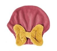 Super Absorbent Hair Dryer Hat, Cute Bow Princess Shower Cap, Coral Velvet Hair Dryer Cap for Drying Short Hair, Curly Hair, Flat Hair, Fluffy Hair, Quick Drying Shower Cap