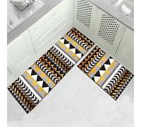 Super Absorbent Kitchen Mat Anti-Slip Runner Rug Geometric Design 60x180cm Washable Floor Mat for Sink Area Kitchen and Hallway and Stylish