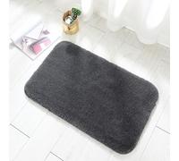 Super Absorbent Microfiber Bath Mat Non-Slip & Machine Washable Ideal for Bathroom Shower Kitchen Entryway - Gray 110 x 60 cm