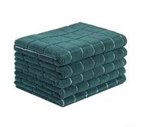 Super Absorbent Microfiber Kitchen Towels 5 Pack, Large 30x30cm Dish Cloths For Drying And Cleaning, Reusable Soft Rags For Home And Bathroom, Machine Washable(Dark Green)