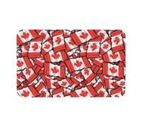 Super Absorbent Non-Slip Bath Mat 50 X 80 Cm, Canadian Flag Print Diatom Mud Quick Drying Thin Washable Bathroom Shower Mats For Bathtub, Bedroom, Kitchen, Toilet, Door