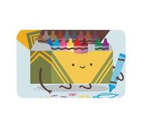 Super Absorbent Non-Slip Bath Mat 50 X 80 Cm, Cute Crayons Box Print Diatom Mud Quick Drying Thin Washable Bathroom Shower Mats For Bathtub, Bedroom, Kitchen, Toilet, Door