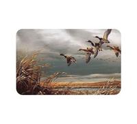 Super Absorbent Non-Slip Bath Mat 50 X 80 Cm, Hunting Flying Wild Ducks Print Diatom Mud Quick Drying Thin Washable Bathroom Shower Mats For Bathtub, Bedroom, Kitchen, Toilet, Door