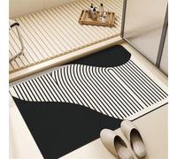 Super Absorbent Non-Slip Bath Mat - Thin Quick Dry Rubber Backed Shower Rug for Bathroom Floor, Machine Washable Bathroom Carpet Line 60x90cm 5-771